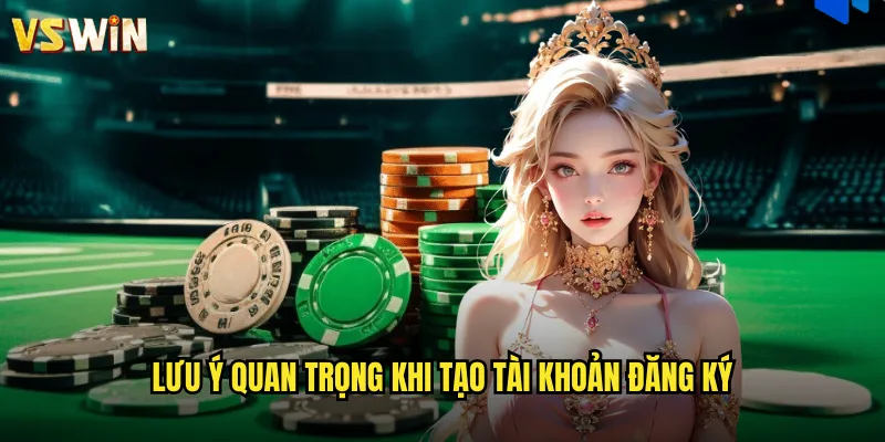 Lưu ý quan trọng khi tạo tài khoản đăng ký